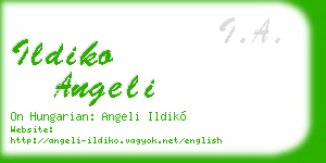 ildiko angeli business card