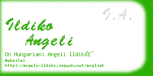 ildiko angeli business card